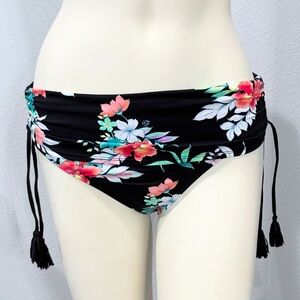 Tommy Bahama Floral Springs Hi Waist Bikini Bottoms Side Tie S NWT